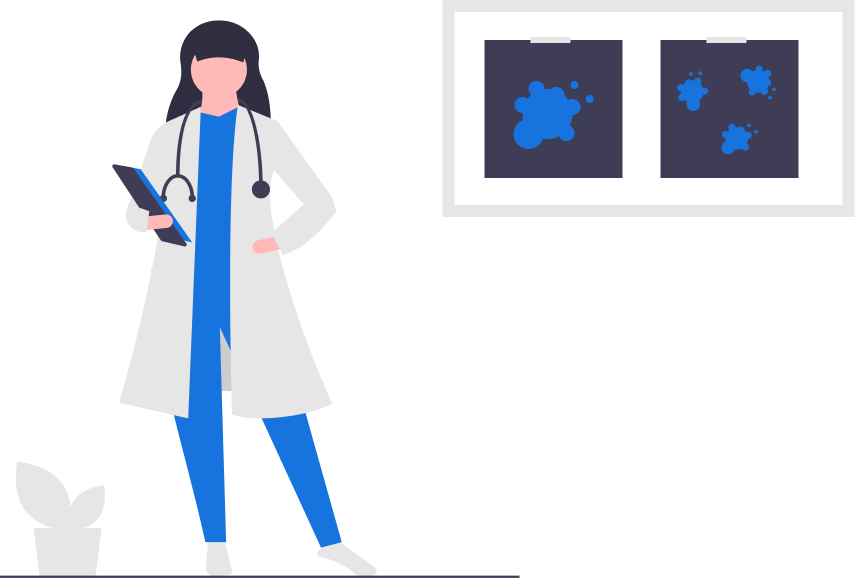 Ilustração de cientista apresentando estudo Ilustração de cientista apresentando estudo