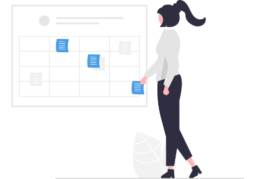 Ilustração de uma pessoa olhando para um calendário de compromissos, sugerindo organização de agendamento de consultas e exames no Einstein. Representa a facilidade de contato com a organização, que inclui conversa pelo WhatsApp. Ilustração de uma pessoa olhando para um calendário de compromissos, sugerindo organização de agendamento de consultas e exames no Einstein. Representa a facilidade de contato com a organização, que inclui conversa pelo WhatsApp.