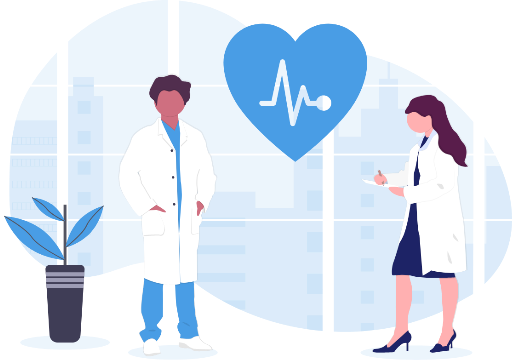 Dois profissionais de saúde. em ambiente clínico. simbolizam o cuidado com saúde e prevenção que o Einstein Até Você oferece ao levar serviços de exames, vacinas e infusões onde o paciente estiver. Dois profissionais de saúde. em ambiente clínico. simbolizam o cuidado com saúde e prevenção que o Einstein Até Você oferece ao levar serviços de exames, vacinas e infusões onde o paciente estiver.