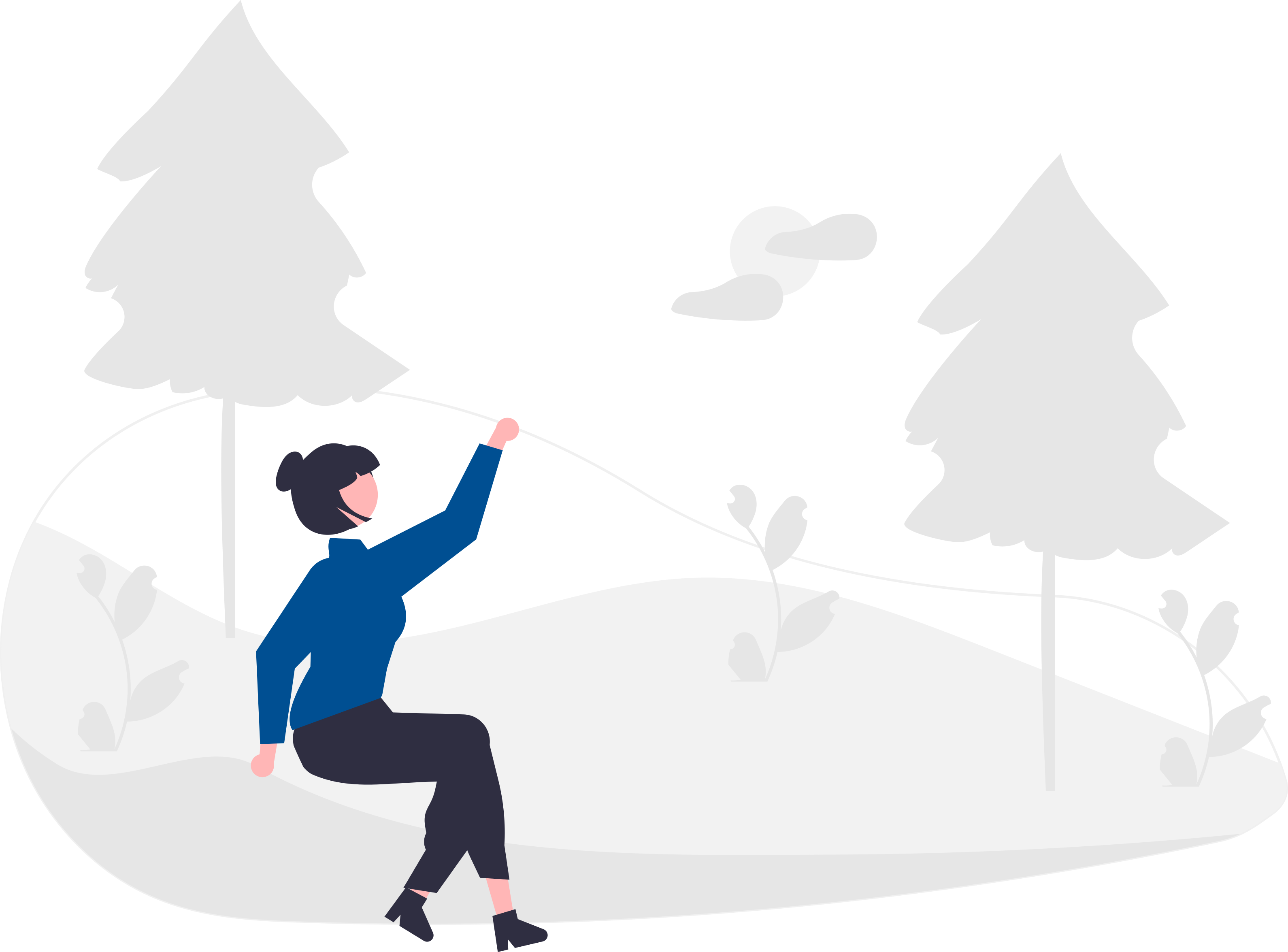 Ilustração representa pessoa sentada na natureza Ilustração representa pessoa sentada na natureza