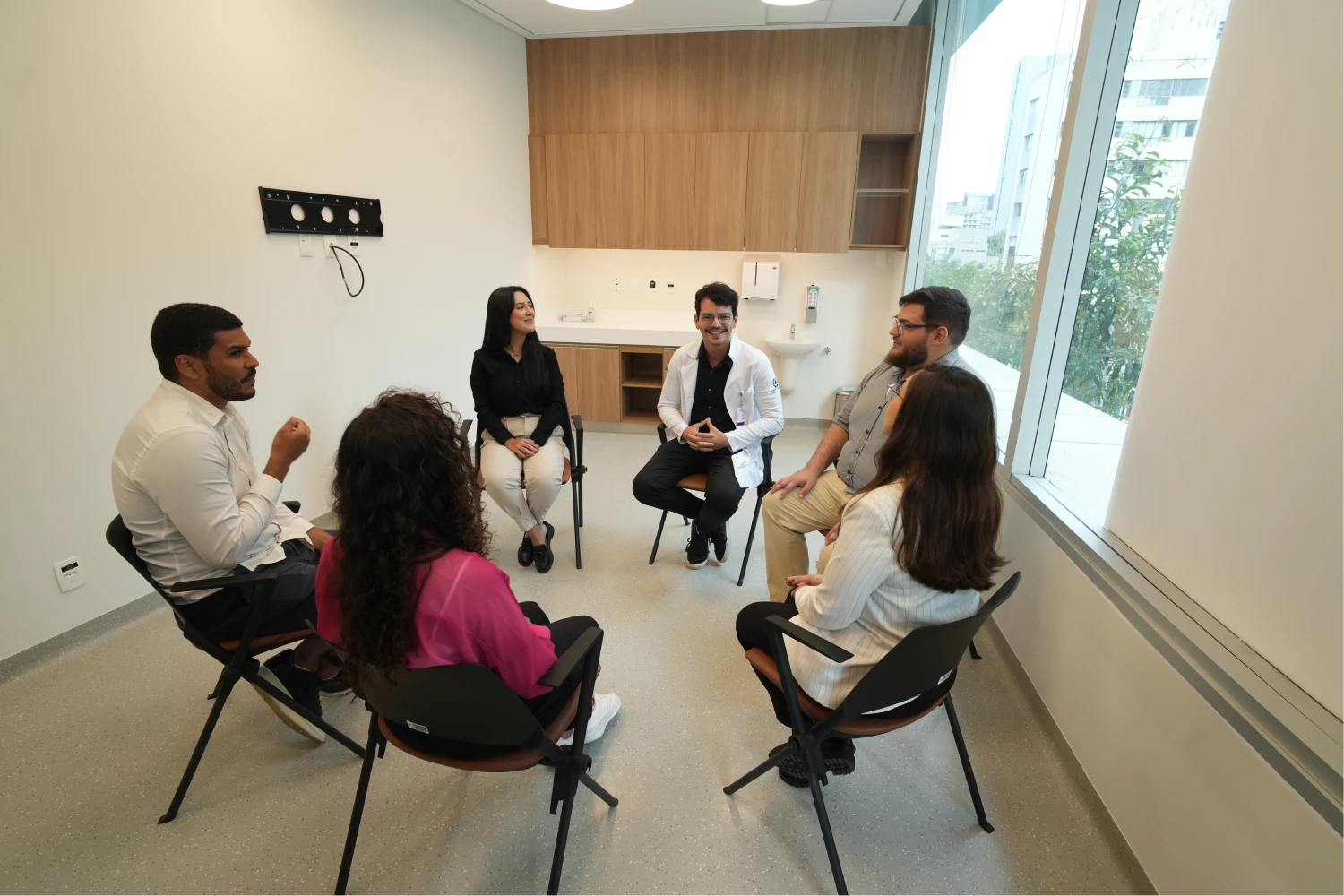 Sala para terapia em grupo