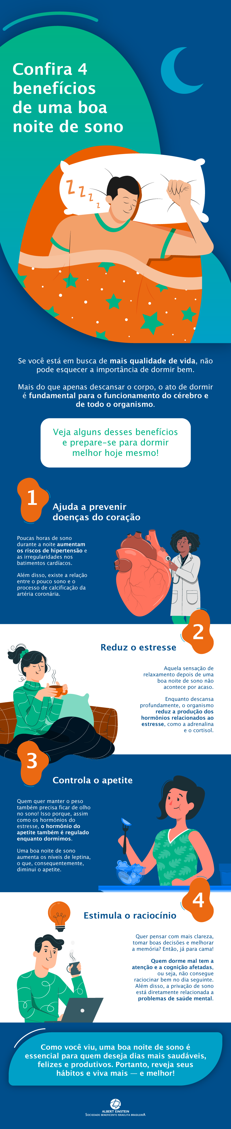 infográfico 4 benefícios de uma boa noite de sono infográfico 4 benefícios de uma boa noite de sono
